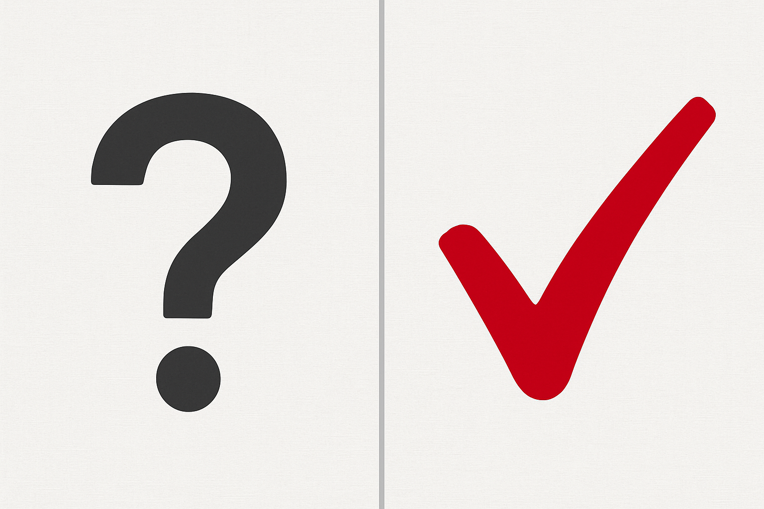 Question and Checkmark Design