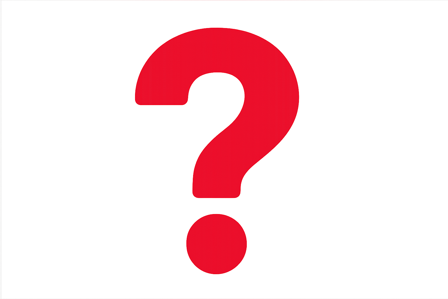 Bold filled question mark symbol for "have any questions"